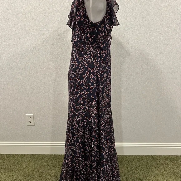 Lulu's Navy and Pink Floral Maxi Dress - Picture 3 of 5